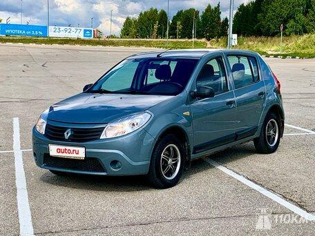 Renault, Sandero, 1400, 103, бензин, хэтчбек, механика, передний привод, среднее состояние, левый, синий, 450 000 ₽