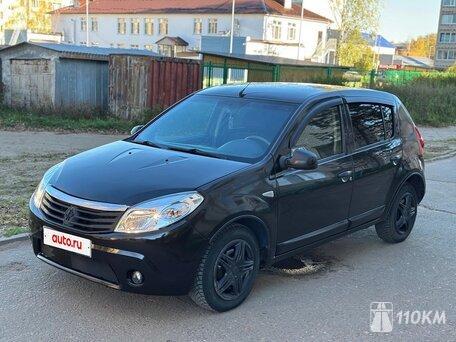Renault, Sandero, 1600, 103, бензин, хэтчбек, механика, передний привод, среднее состояние, левый, черный, 370 000 ₽